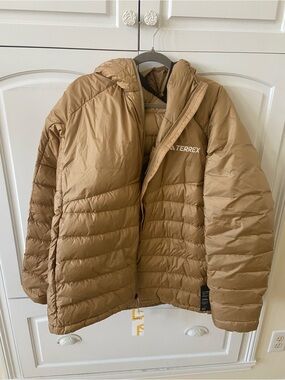 Adidas Mens TERREX XPERIOR CLIMAWARM+ DOWN HOODED JACKET 2XL NWT Cardboard